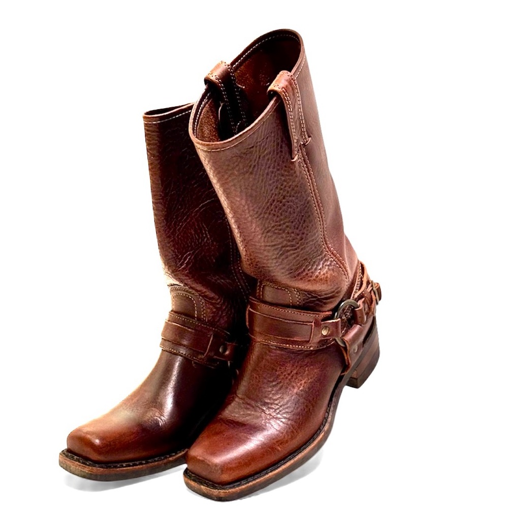 Frye Brown Leather Heeled Boots